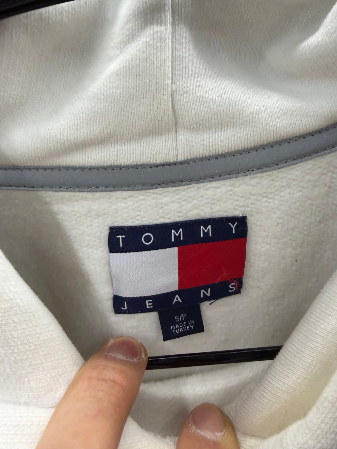 타미진스 흰색 반팔 후드티 S 상품이미지4