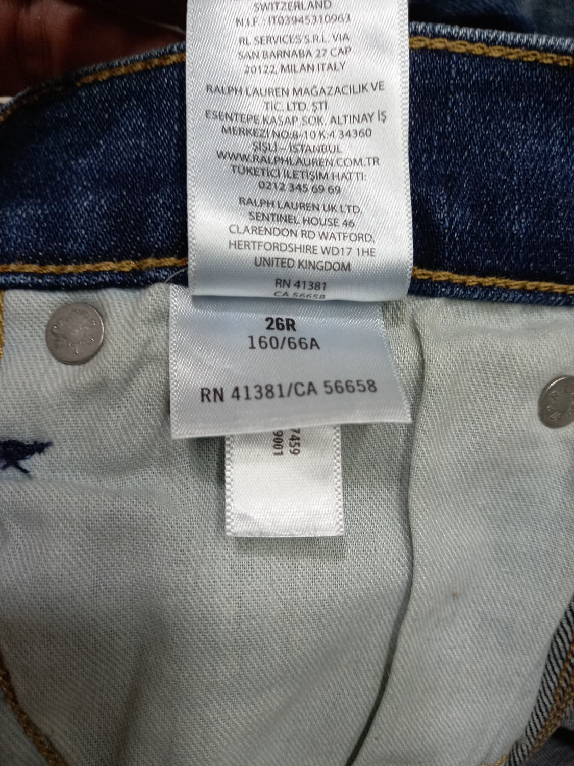 26 POLO RALPH LAUR 워싱 스판 슬림일자진 크롭 26-602 상품이미지10