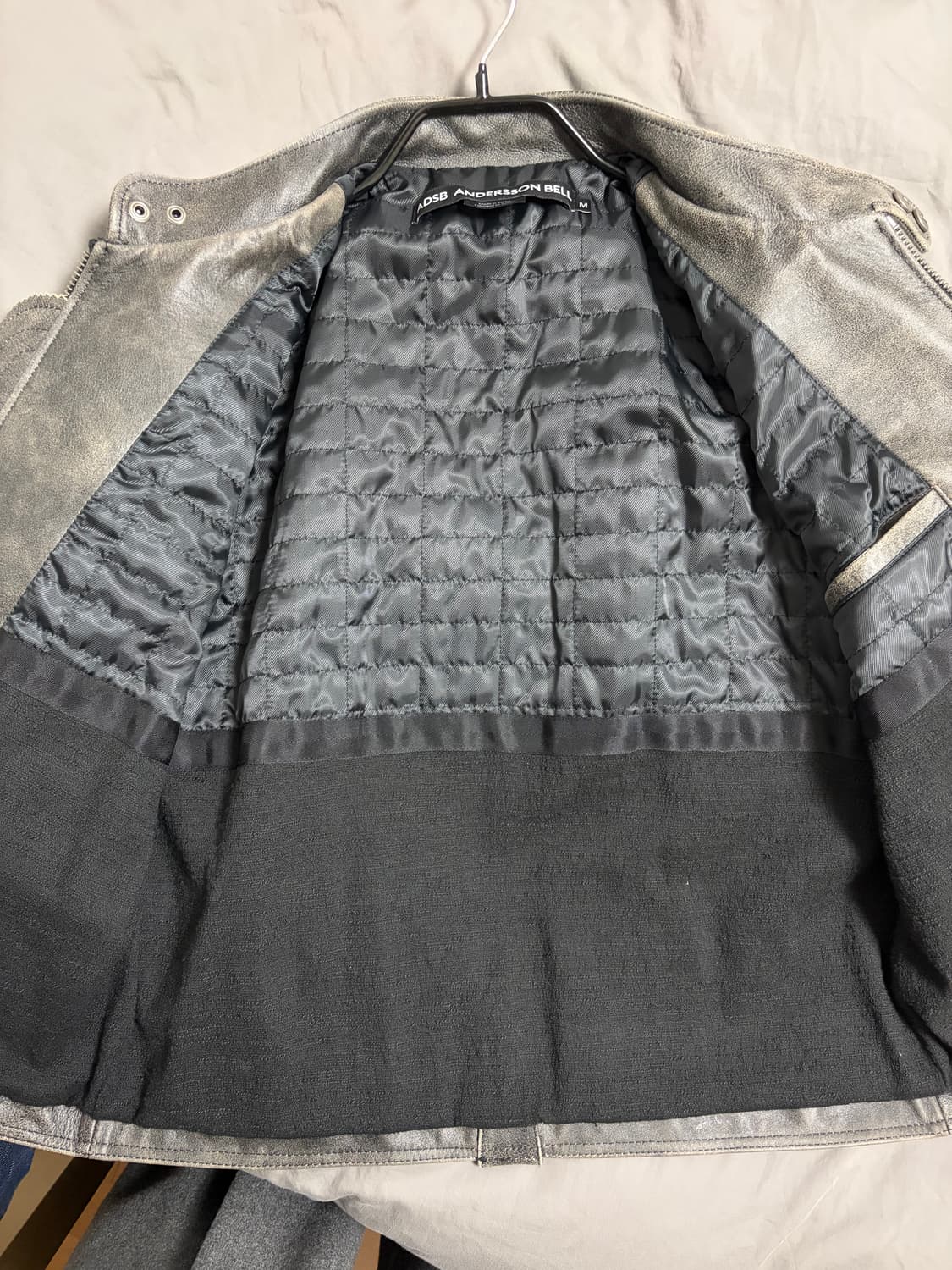 [M] 앤더슨벨 레이싱 레더 가죽 자켓 상품이미지3