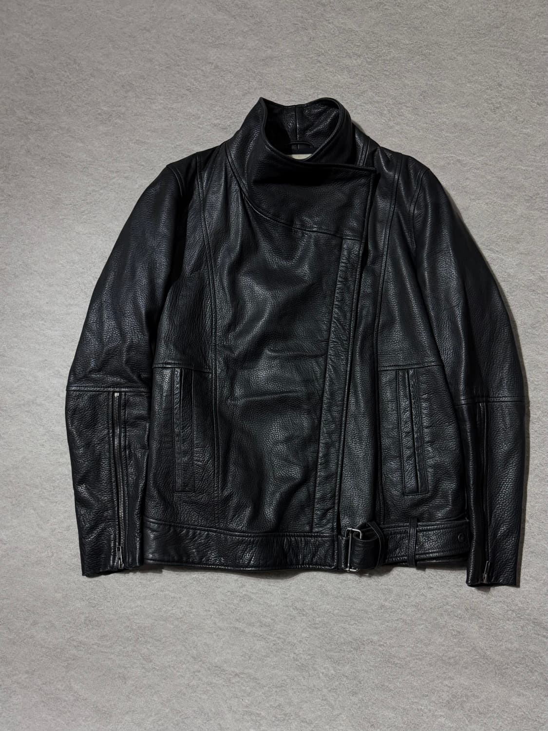 헬무트랭 비대칭 램스킨자켓 상품이미지1