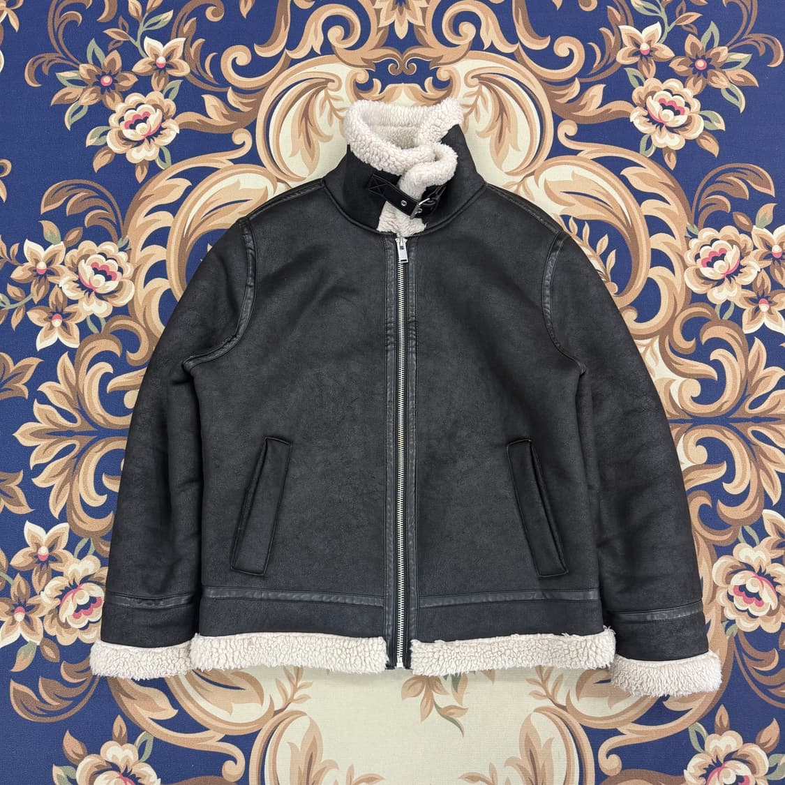 (L)자라 ZARA 무스탕 자켓(블랙) 상품이미지1