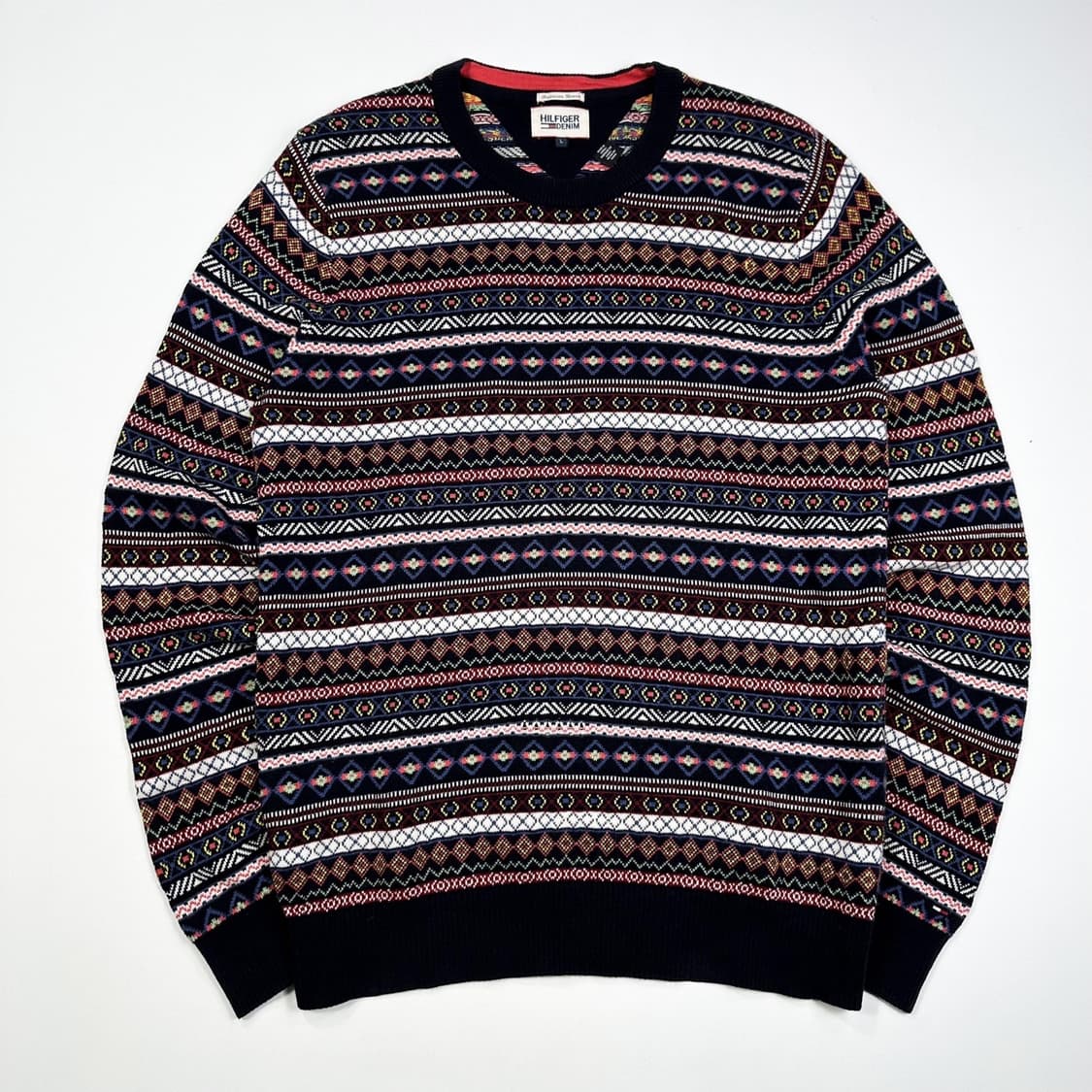 타미힐피거 데님 노르딕 패턴 니트 (L) 상품이미지2