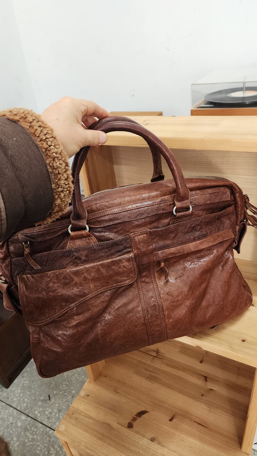 솔리드 옴므 우영미 브라운 가죽 서류가방 상품이미지3