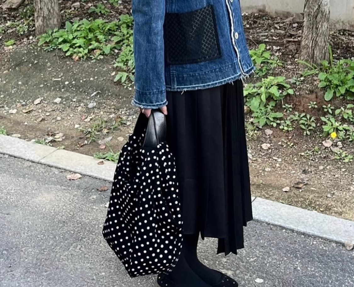 꼼데 트리콧 도트백 상품이미지2