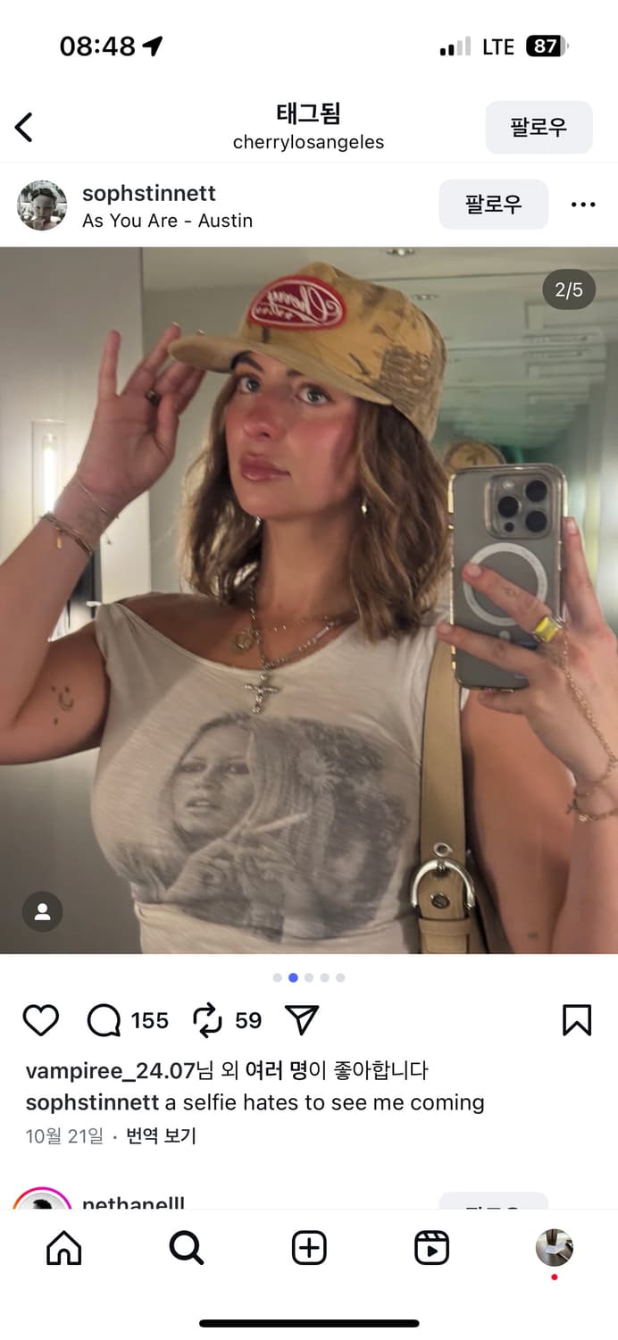 Cherry la camo cap 상품이미지2