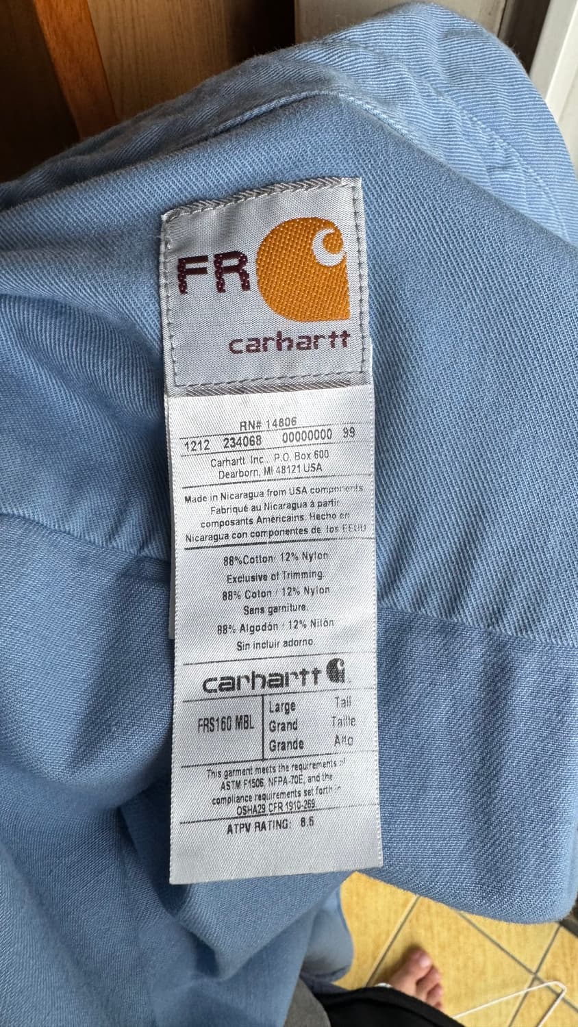 칼하트 FR 워크셔츠 상품이미지3