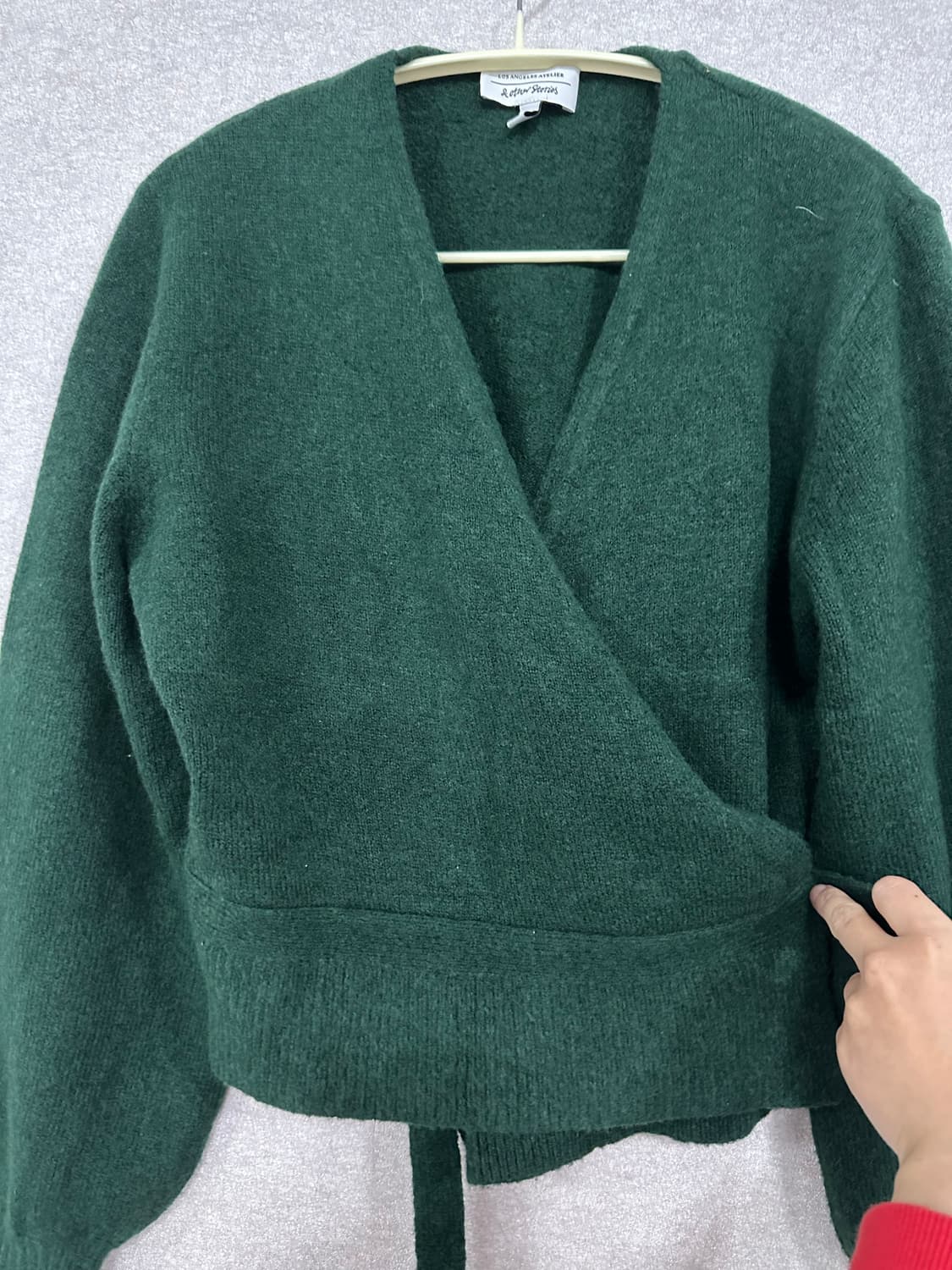 앤아더스로리즈 울혼방 랩가디건 상품이미지2