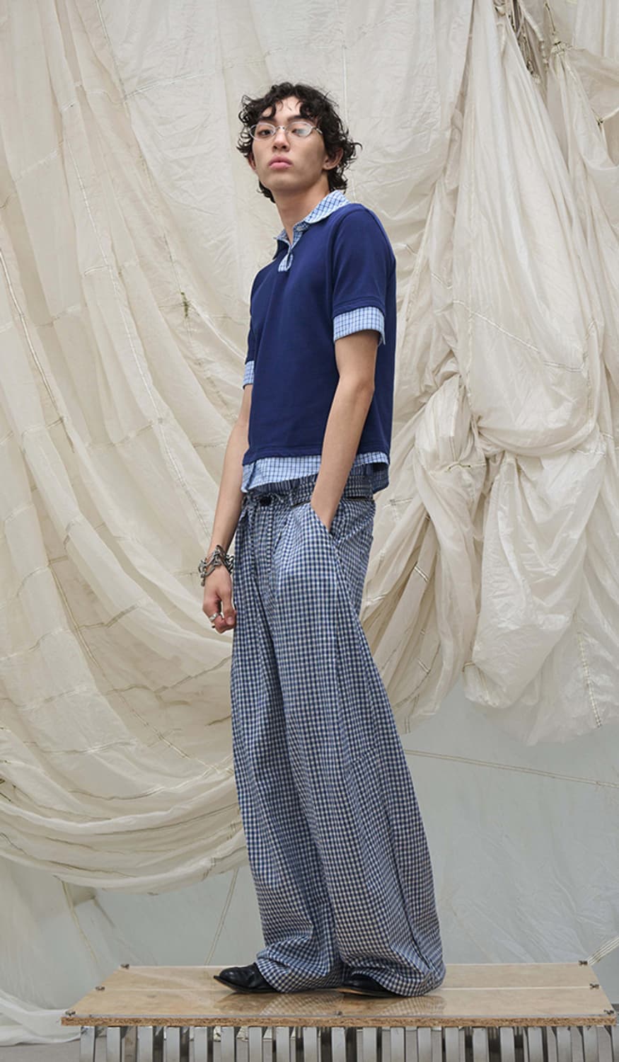 Relabel gingham cotton pants 상품이미지2