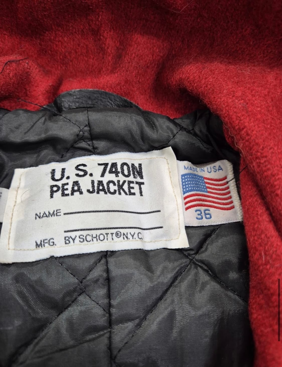 SCHOTT, 740N DOUBLE BREASTED PEA COAT (L 상품이미지9