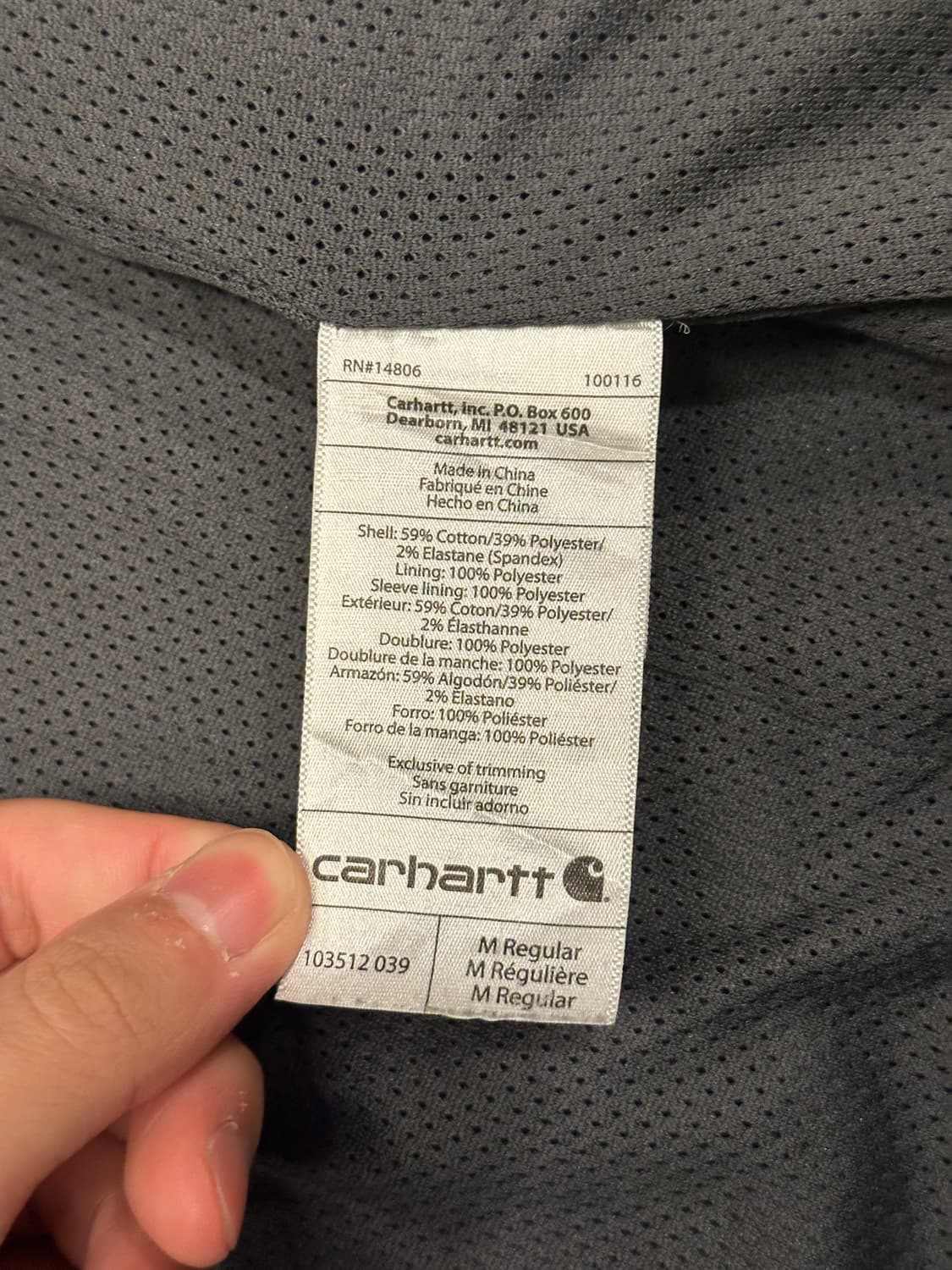 칼하트  Quick Duck Cryder 자켓 M 상품이미지7