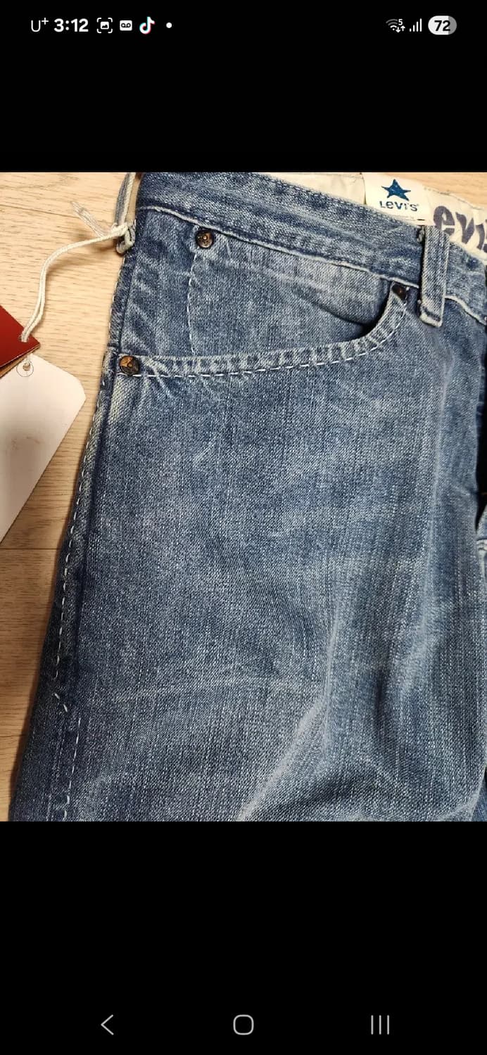 (새상품)리바이스 신치백 블루스타 엔지니어 데님 청바지 팬츠 상품이미지5