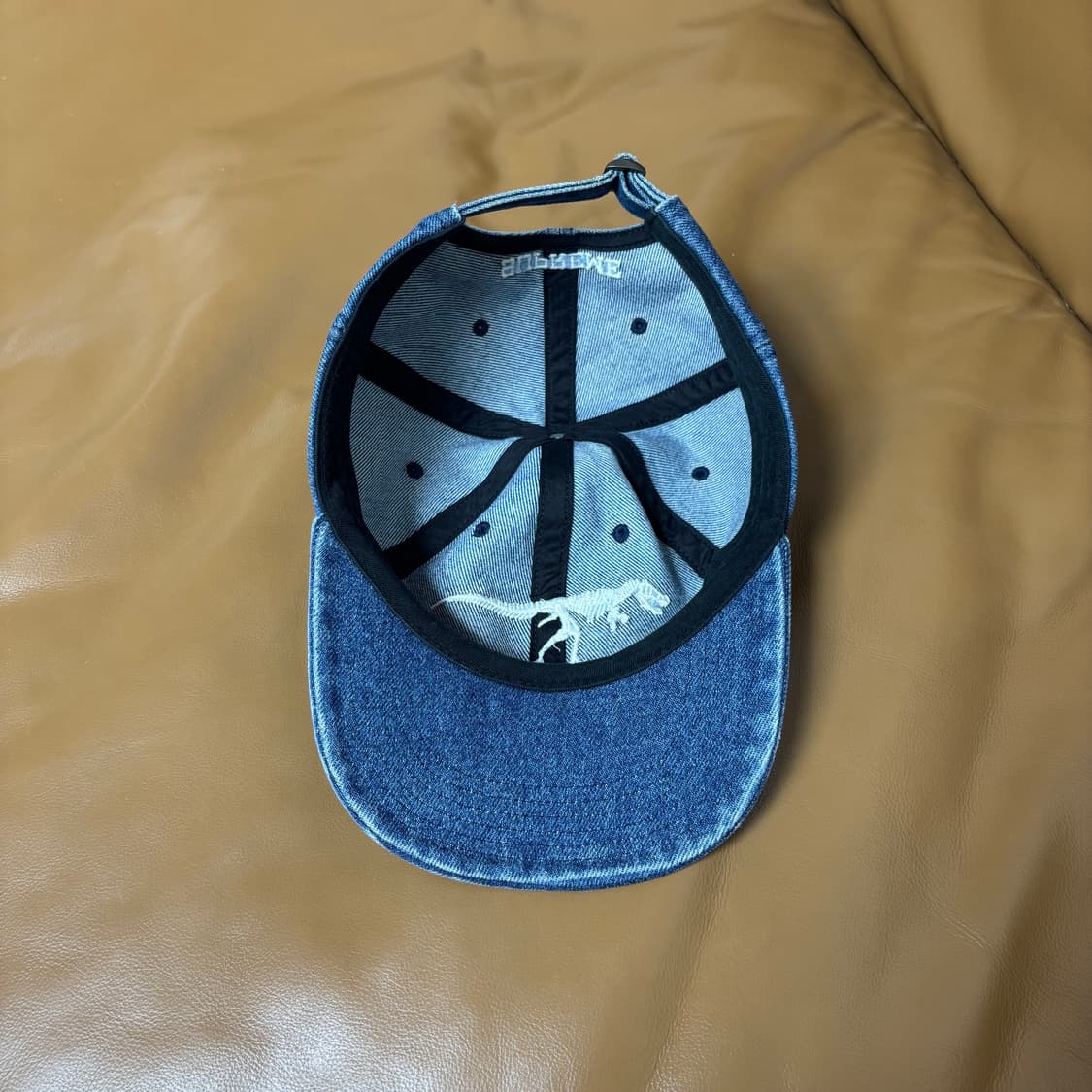 Supreme 슈프림 쥬라기 워시드 데님 6패널 볼캡 모자 (Denim) 상품이미지6