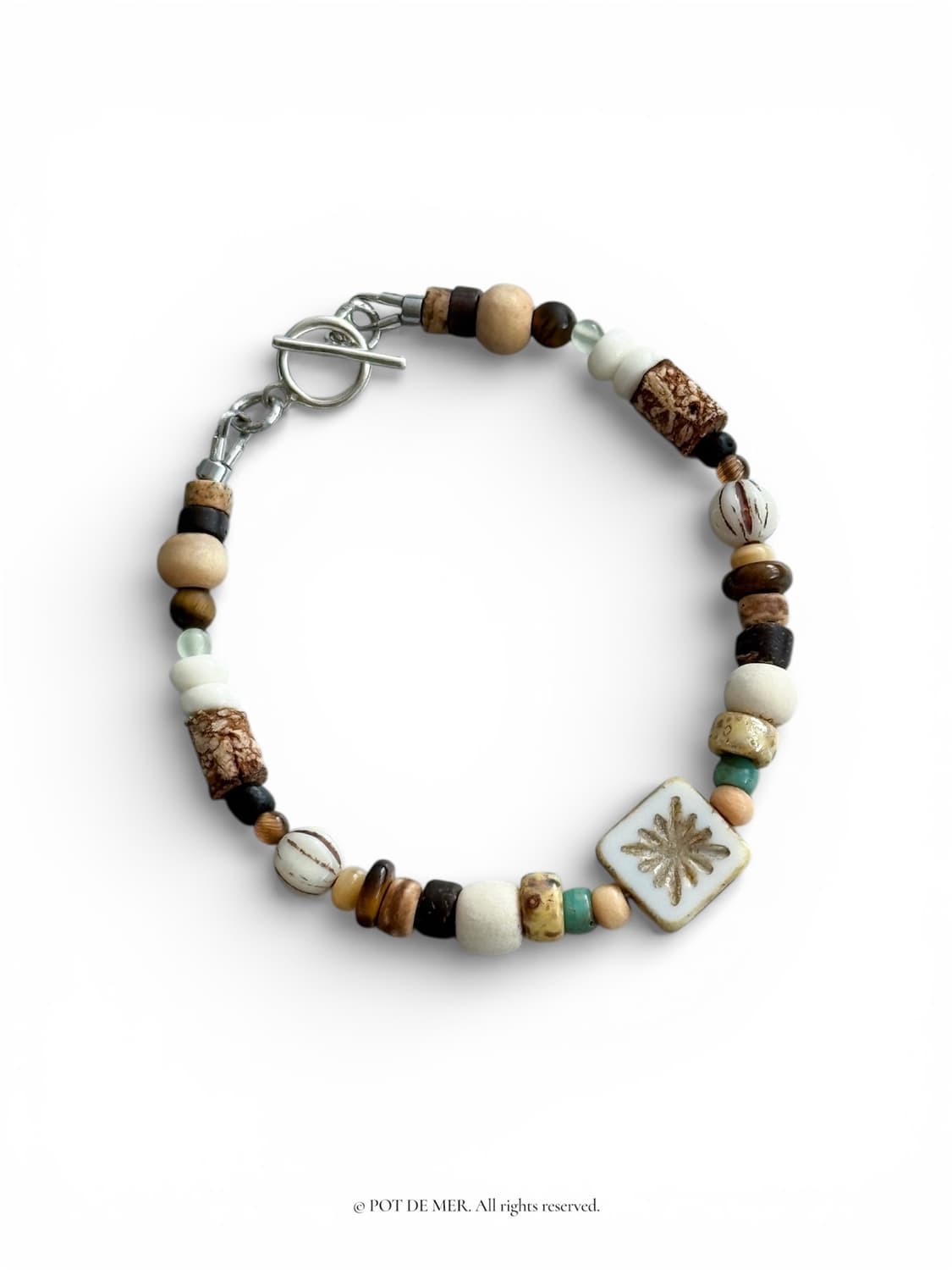 [포드메르] 샌드 앤 우드 원석 팔찌 상품이미지1