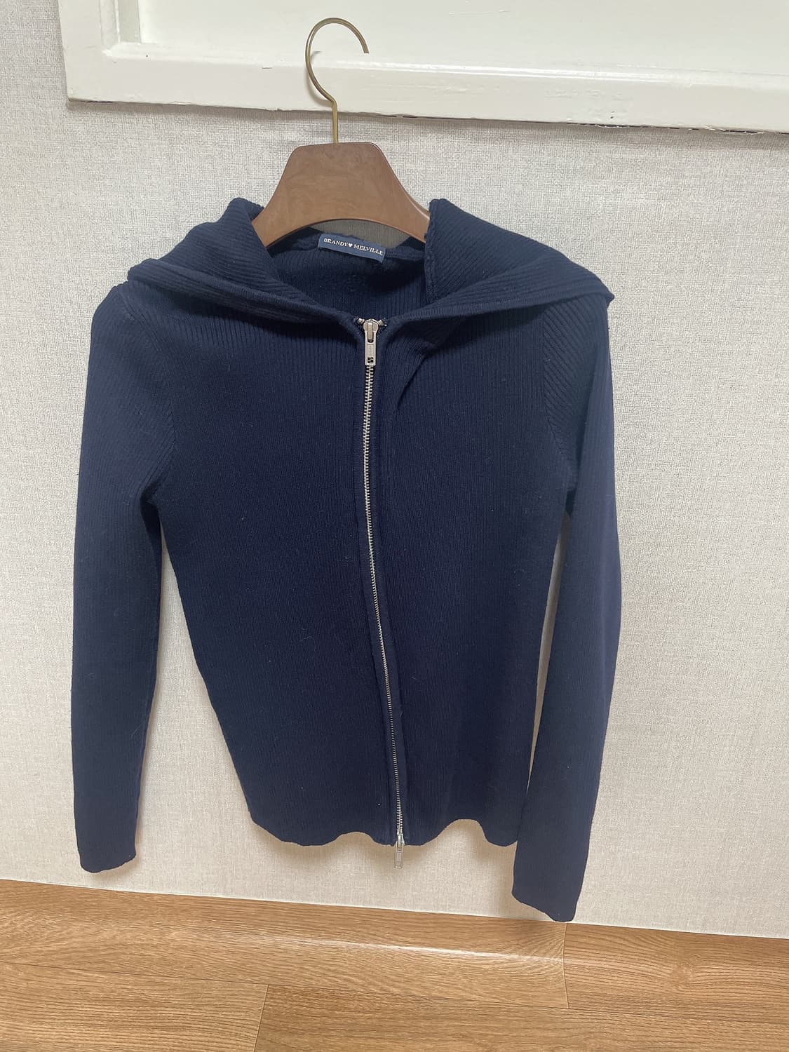 브랜디멜빌 네이비 아덴 집업 후드 니트 상품이미지1
