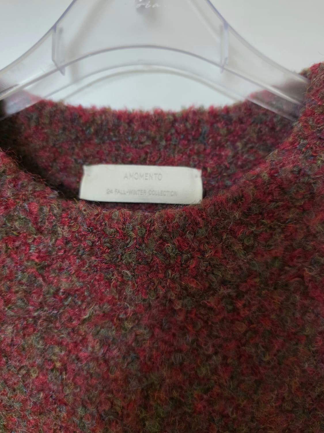 아모멘토 믹스 부클 크롭 니트 상품이미지6