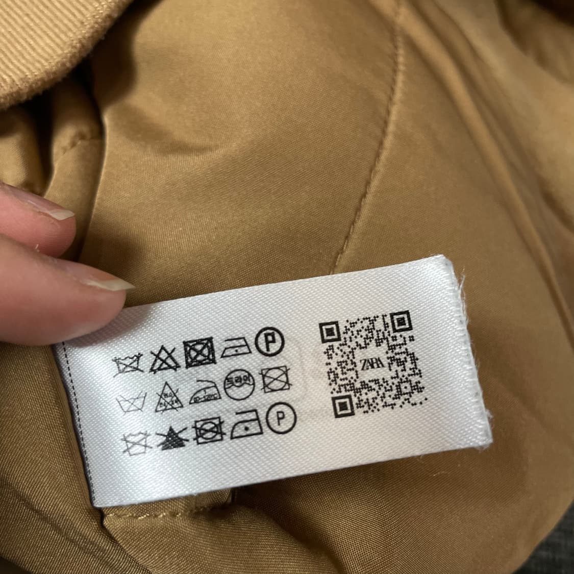 자라 브라운 진베이지 사이드포켓 크롭 자켓 S 상품이미지6