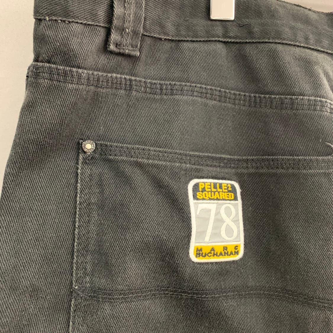 42인치 펠레펠레 90s 빅사이즈 버뮤다 블랙 데님 청반바지 상품이미지3