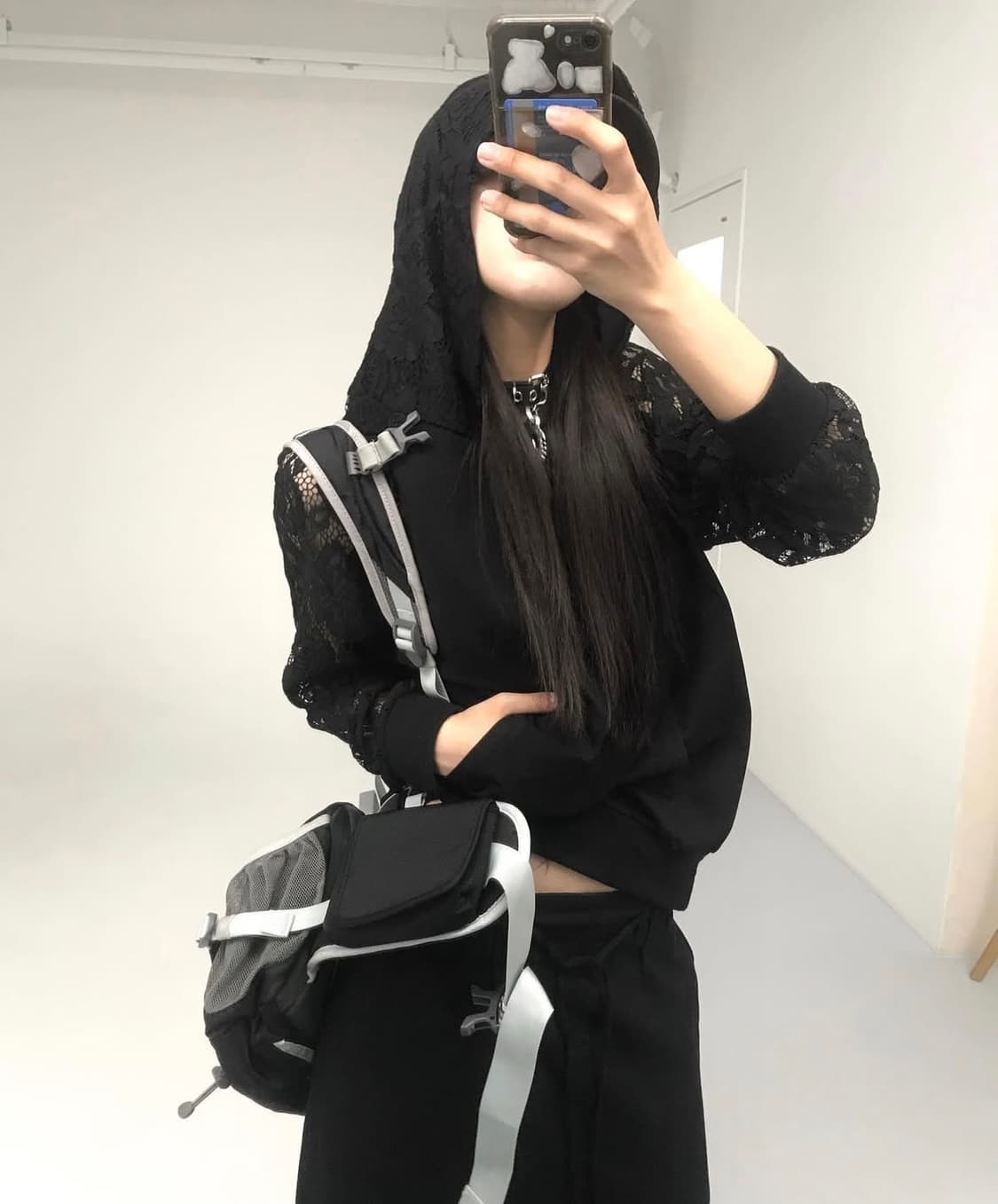 도요샛 빈티지 레이스 후드탑 상품이미지5