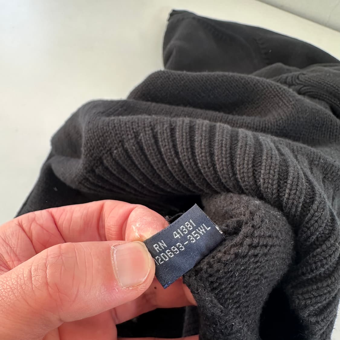 L 폴로 랄프로렌 블랙 브이넥 면 니트 상품이미지4