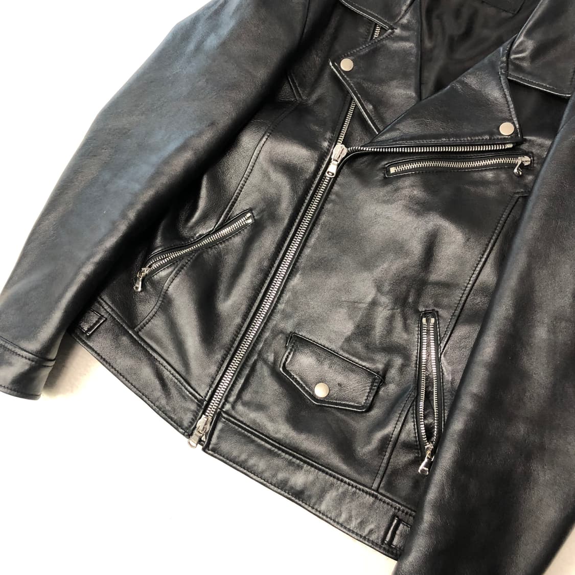 느와르라르메스 더블라이더 램스킨 레더자켓 상품이미지5