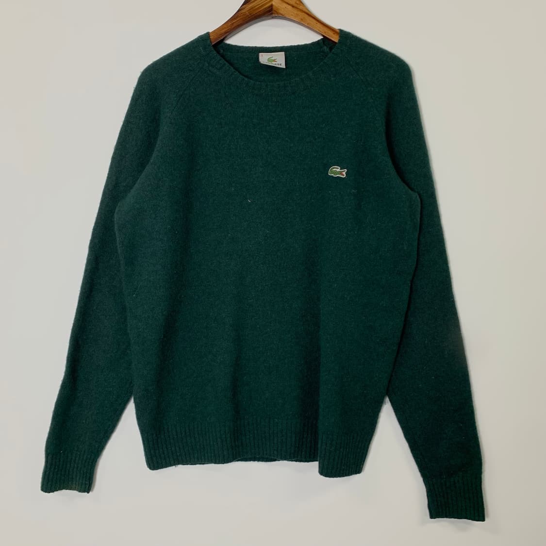 라코스테 자수로고 딥그린 라운드 니트 상품이미지2