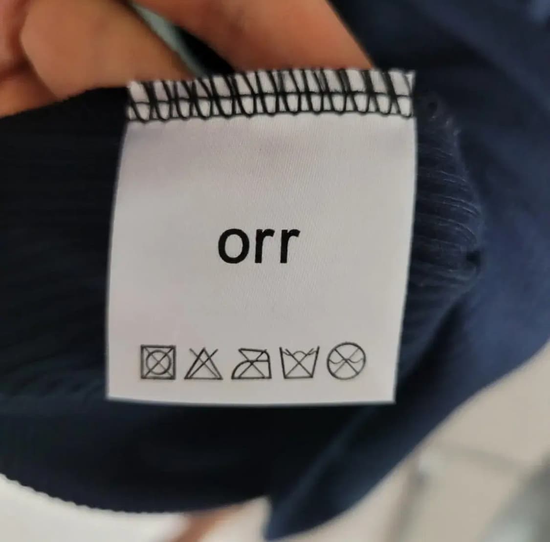 orr 오르 롱 니트 원피스 네이비 상품이미지5