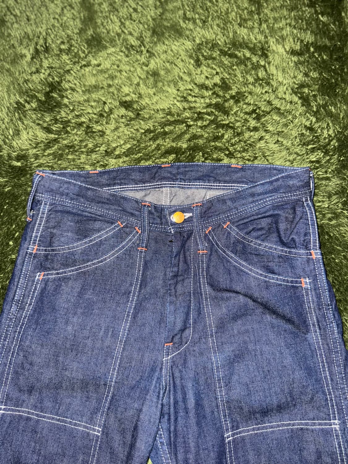 [30] 풀카운트 더블니 포켓 디테일 신치백 워크 팬츠 인디고 상품이미지6