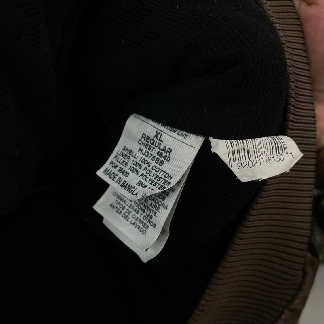 빈티지 다크브라운 덕액티브 칼하트맛 후드 캔버스 워크자켓 상품이미지5