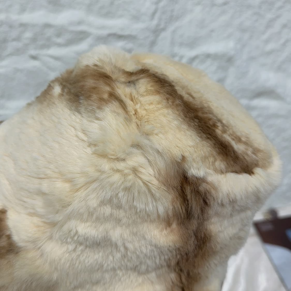 빈티지 래오바드 래빗 토끼털 모자 버킷햇 상품이미지5