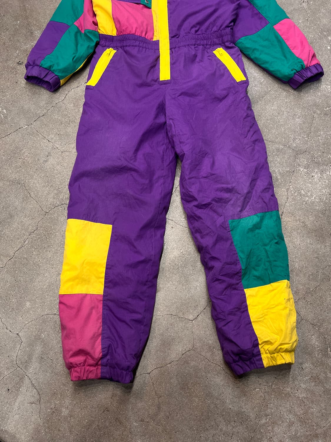 90‘s 컬러블럭 스키 오버롤 상품이미지3