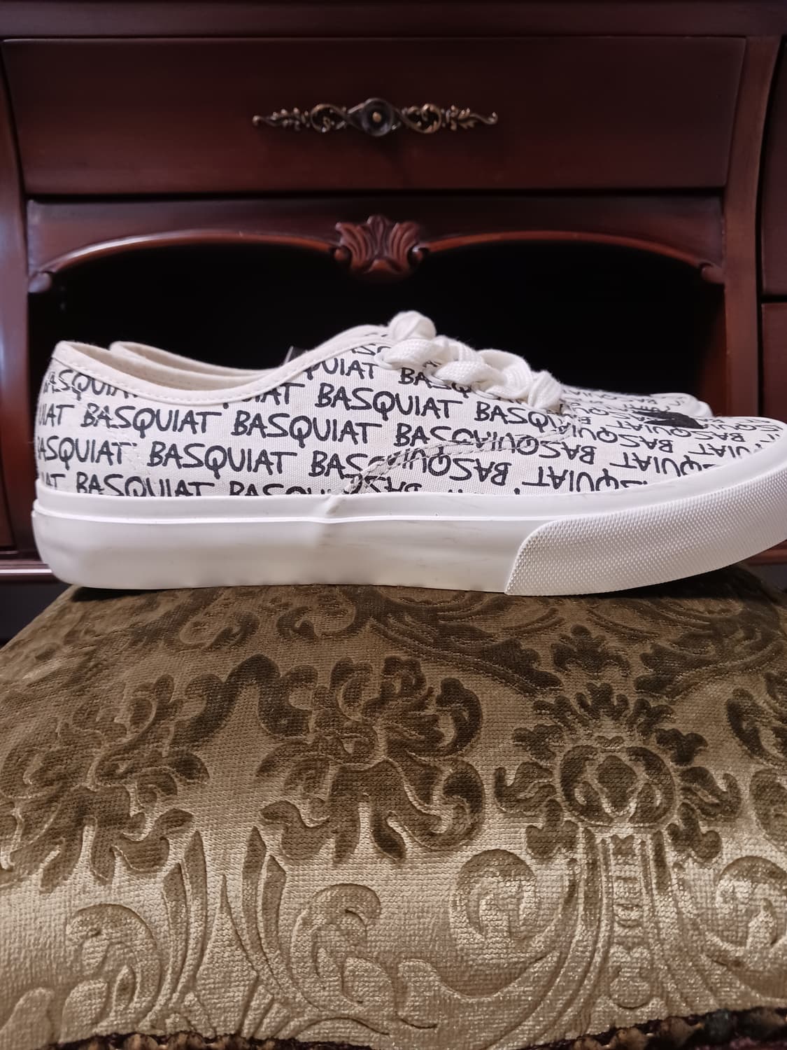 바스키아 아티스틱 스니커즈 레터링 화이트 상품이미지4