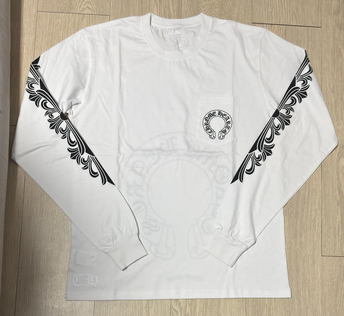 크롬하츠 플로랄 롱슬리브 긴팔 화이트 M 상품이미지1