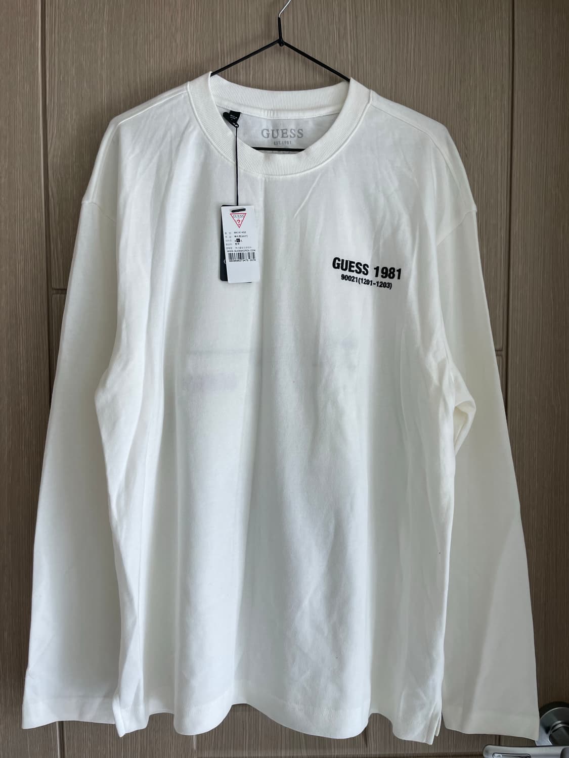 게스 백프린팅 화이트 펑크 쭉티 상품이미지1