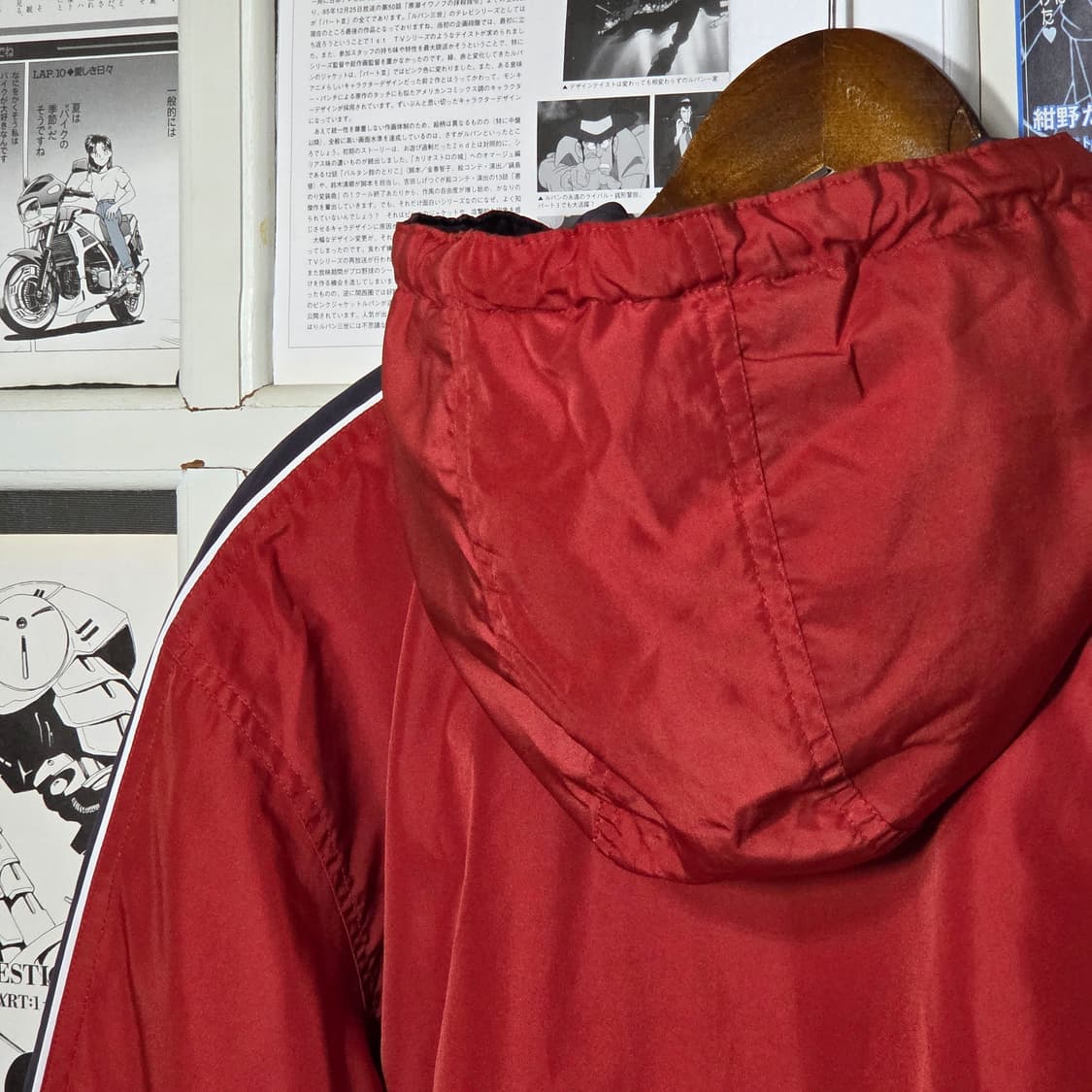 아디다스 90S 빅로고 바람막이 누빔 점퍼 상품이미지7