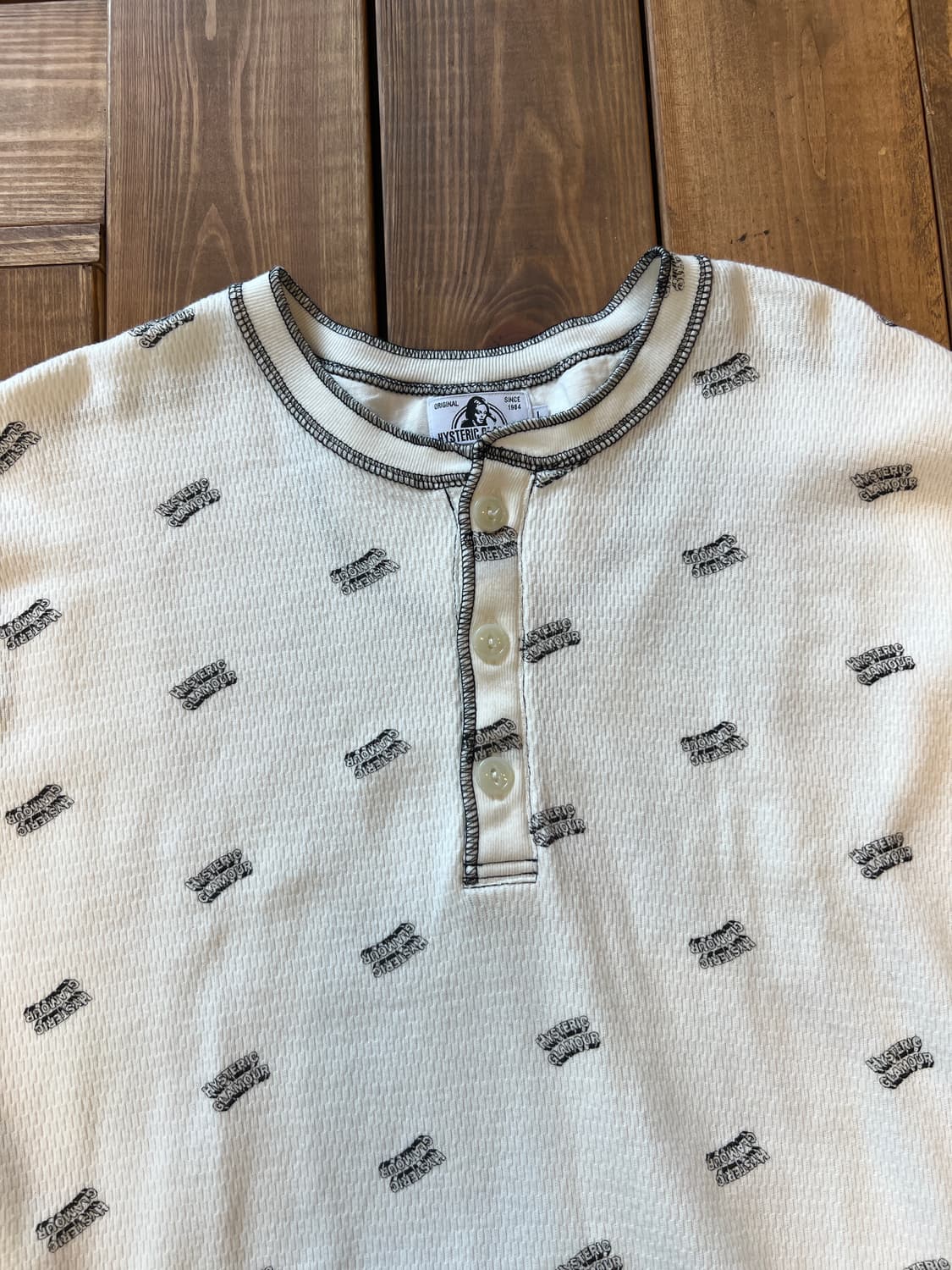 히스테릭 글래머 로고 패턴 와플 롱슬리브 상품이미지7