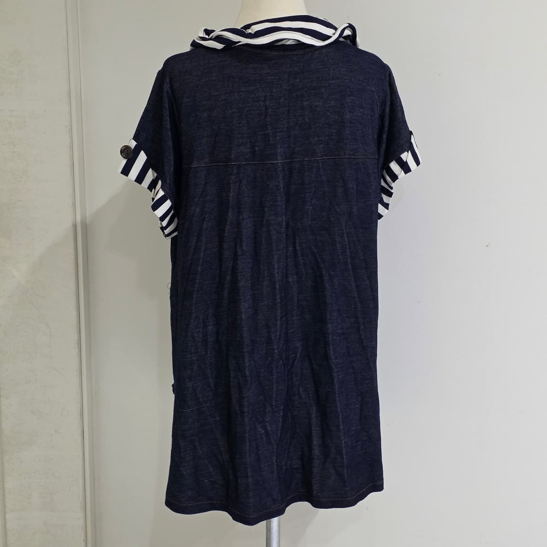 모리걸 너드 데님무드 포켓 셔츠블라우스 상품이미지3