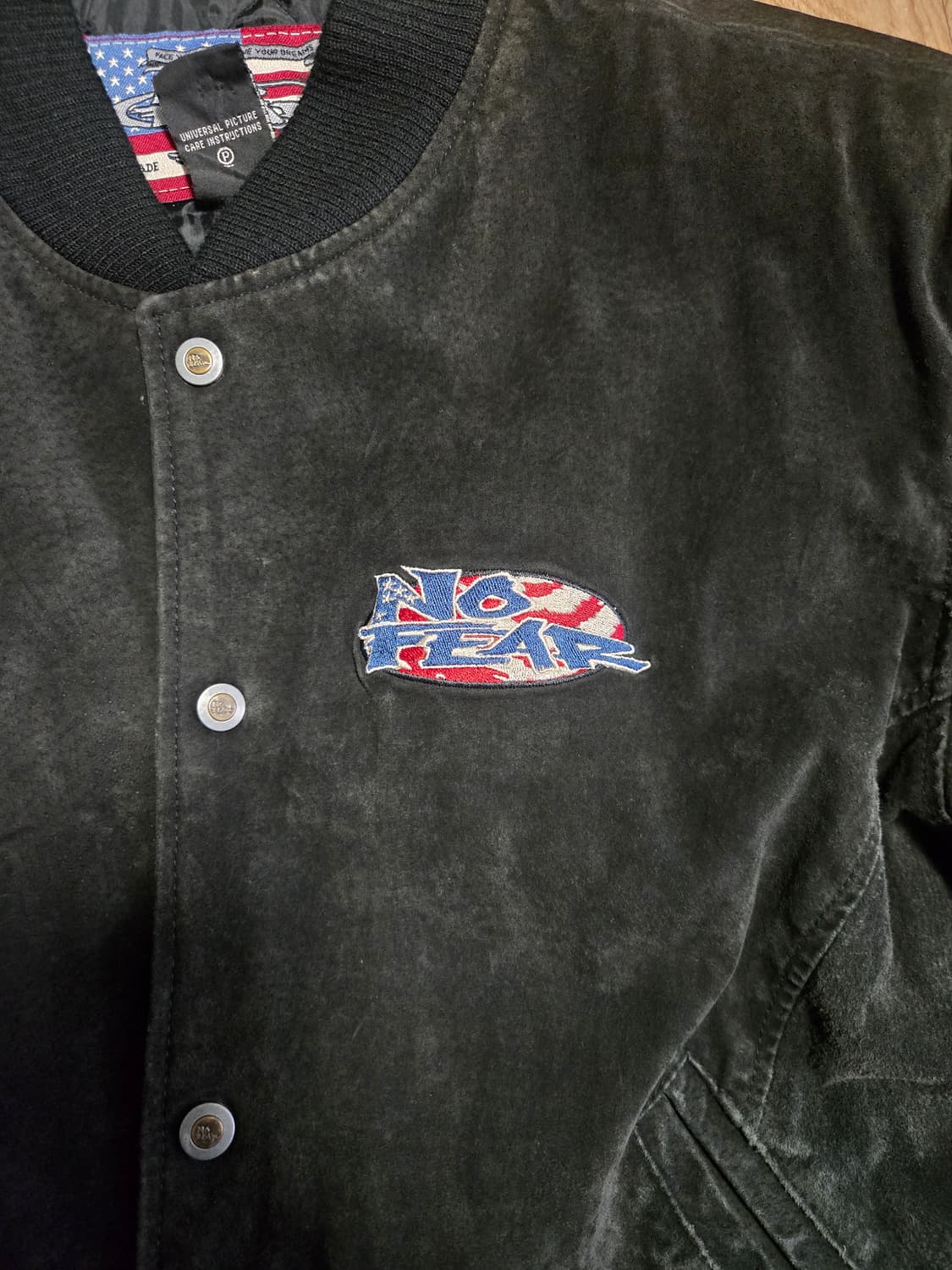 90s 노 피어 스웨이드 가죽 자켓 상품이미지5