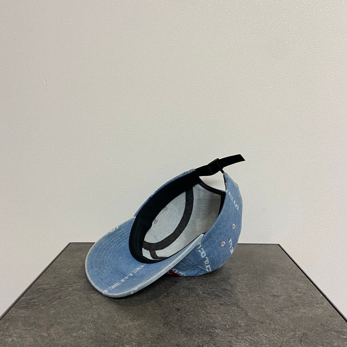 슈프림 워시드 데님 레드 박스로고 캠프캡 모자 상품이미지6