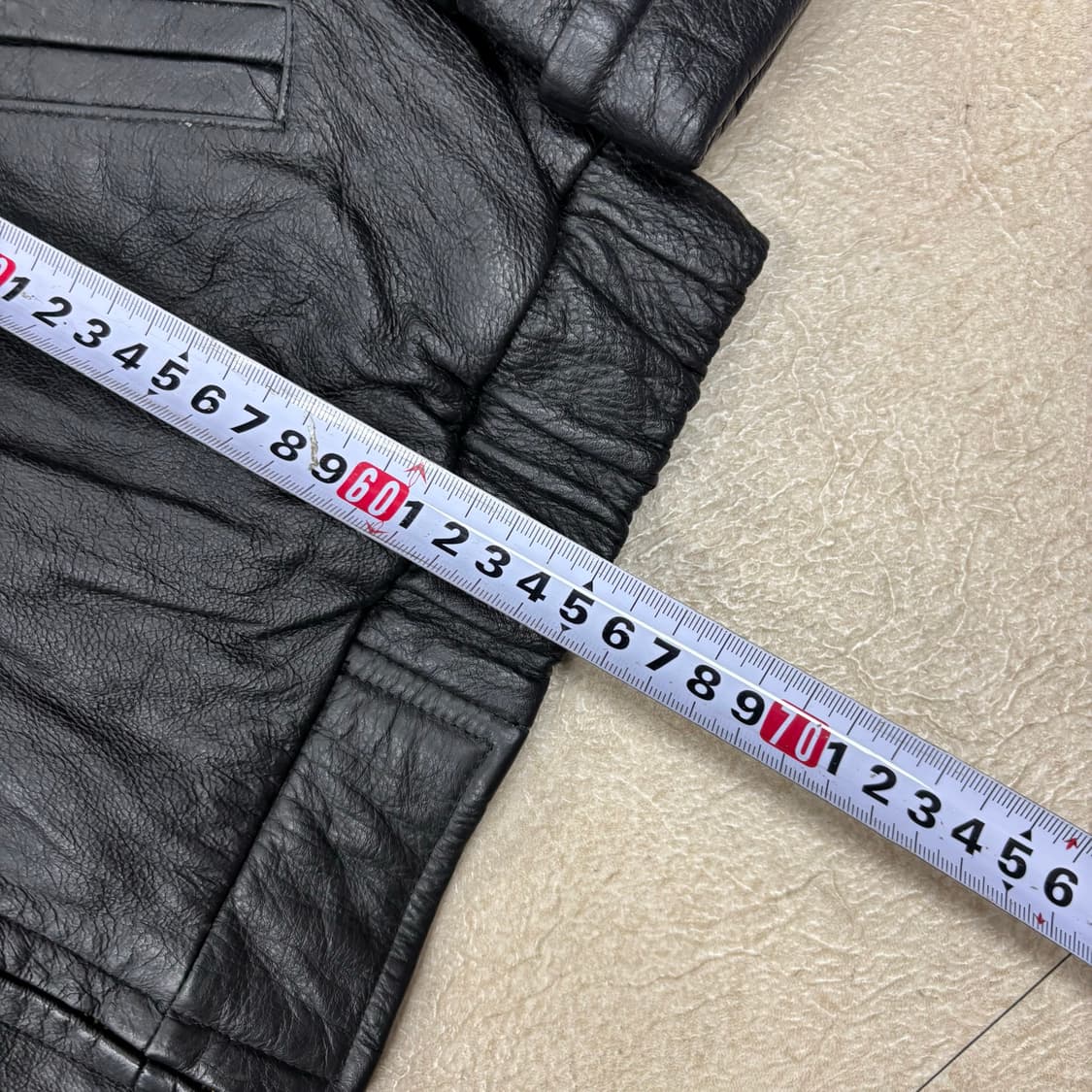 빈티지 리얼레더 블랙 자켓 상품이미지4