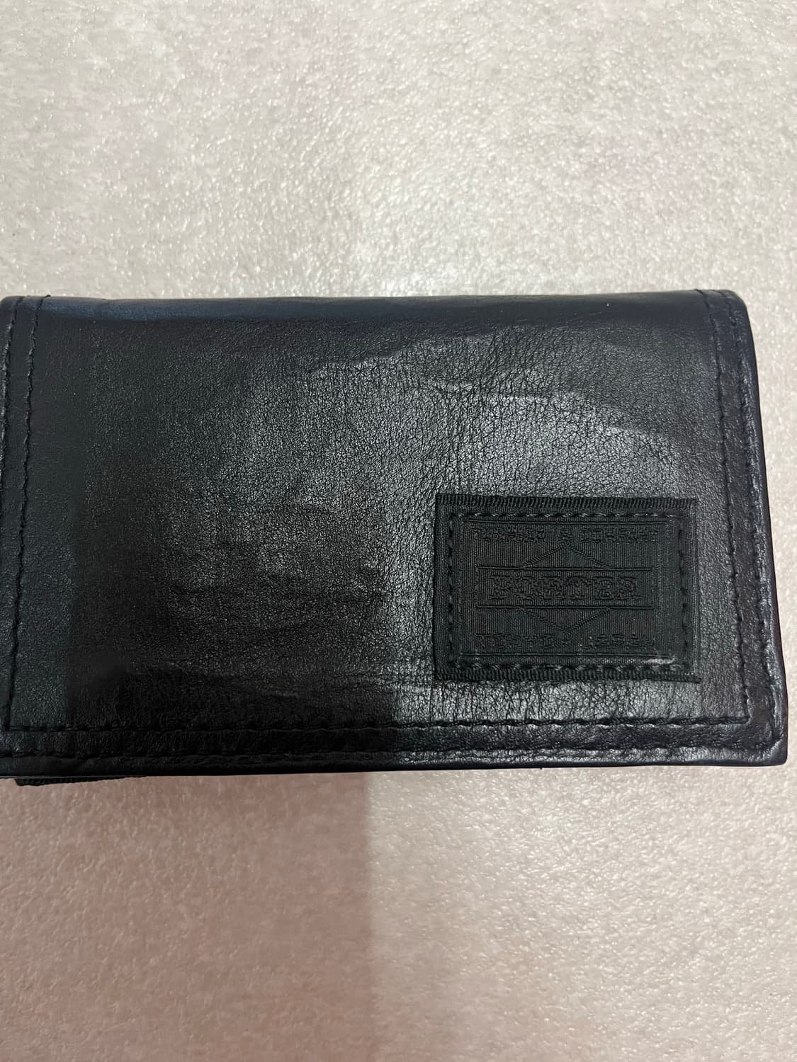 포터 프리스타일 다이니마 레더 카드 케이스 블랙 상품이미지3