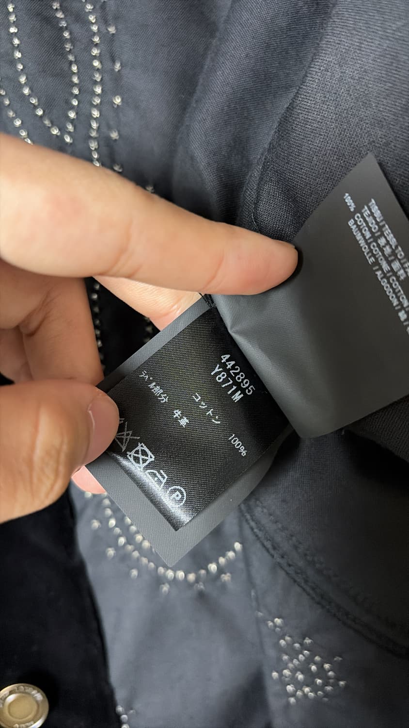 생로랑 16aw 뮤직노트 스터드 벨벳 트러커 xs사이즈 상품이미지8