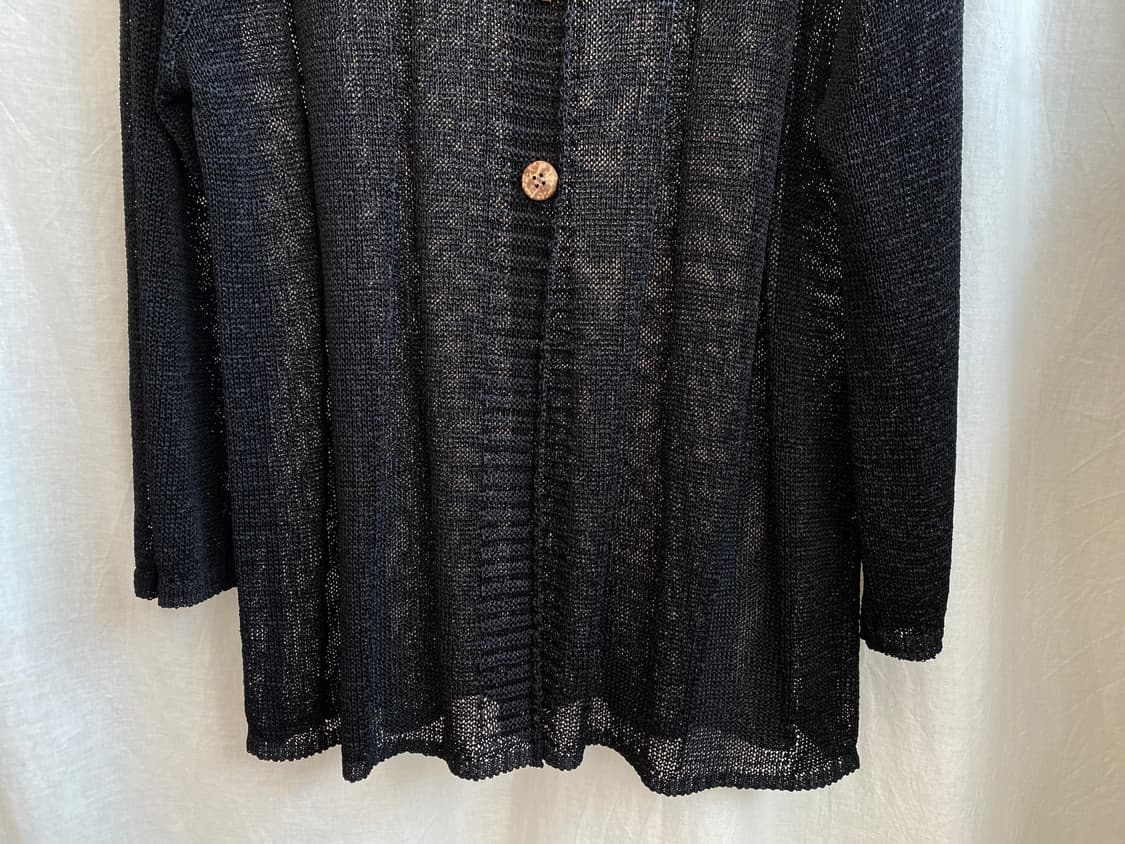 블랙 테이프얀 가디건(L) 상품이미지5