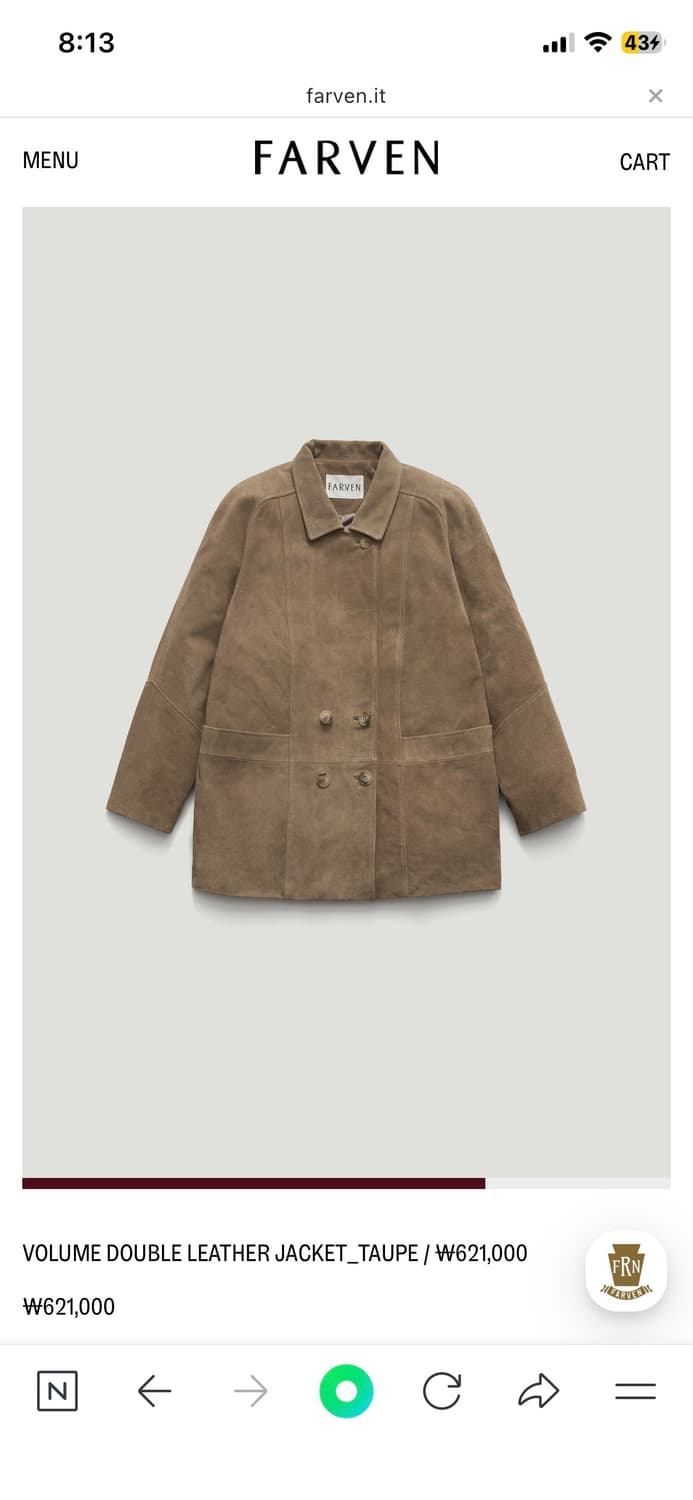 파르벵 볼륨 더블 레더 자켓 토프 FREE 상품이미지2