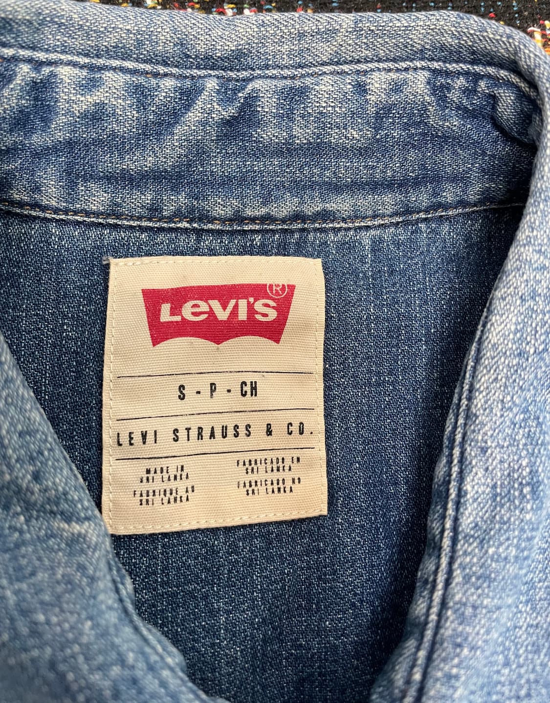(S) levis 리바이스 투포켓 중청 데님 셔츠 상품이미지3