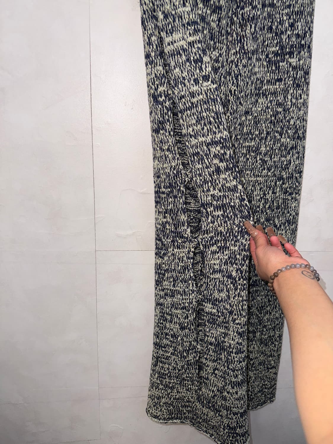 Knit Circle navy bokashi side hole pants 상품이미지5