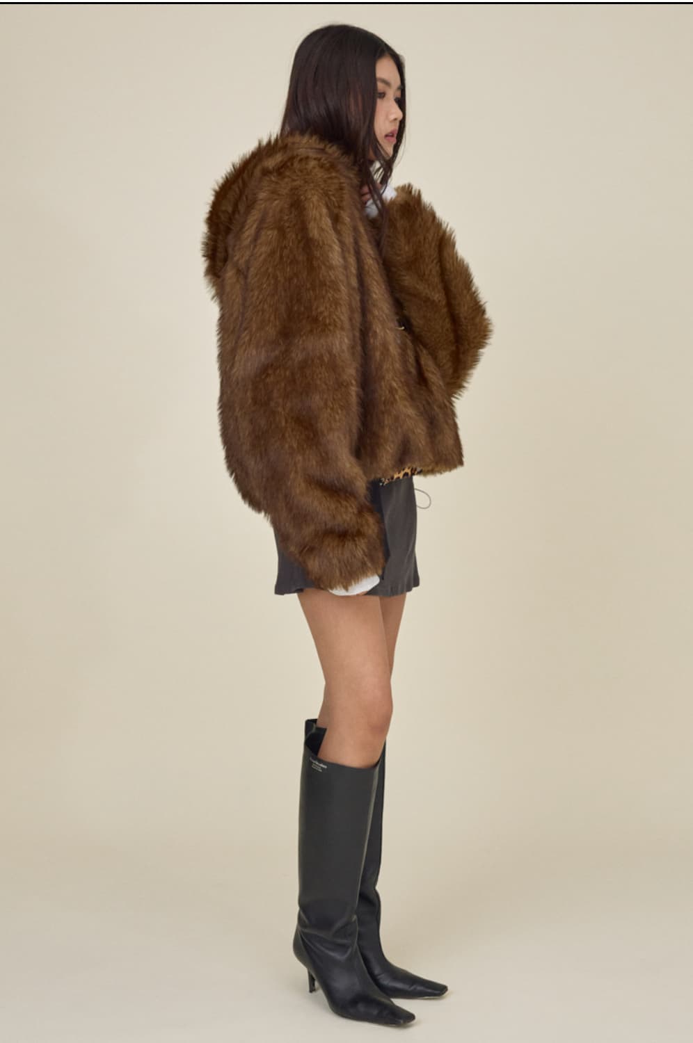 리버시블 후디 퍼자켓 MOOR REVERSIBLE FUR JACKET 상품이미지3