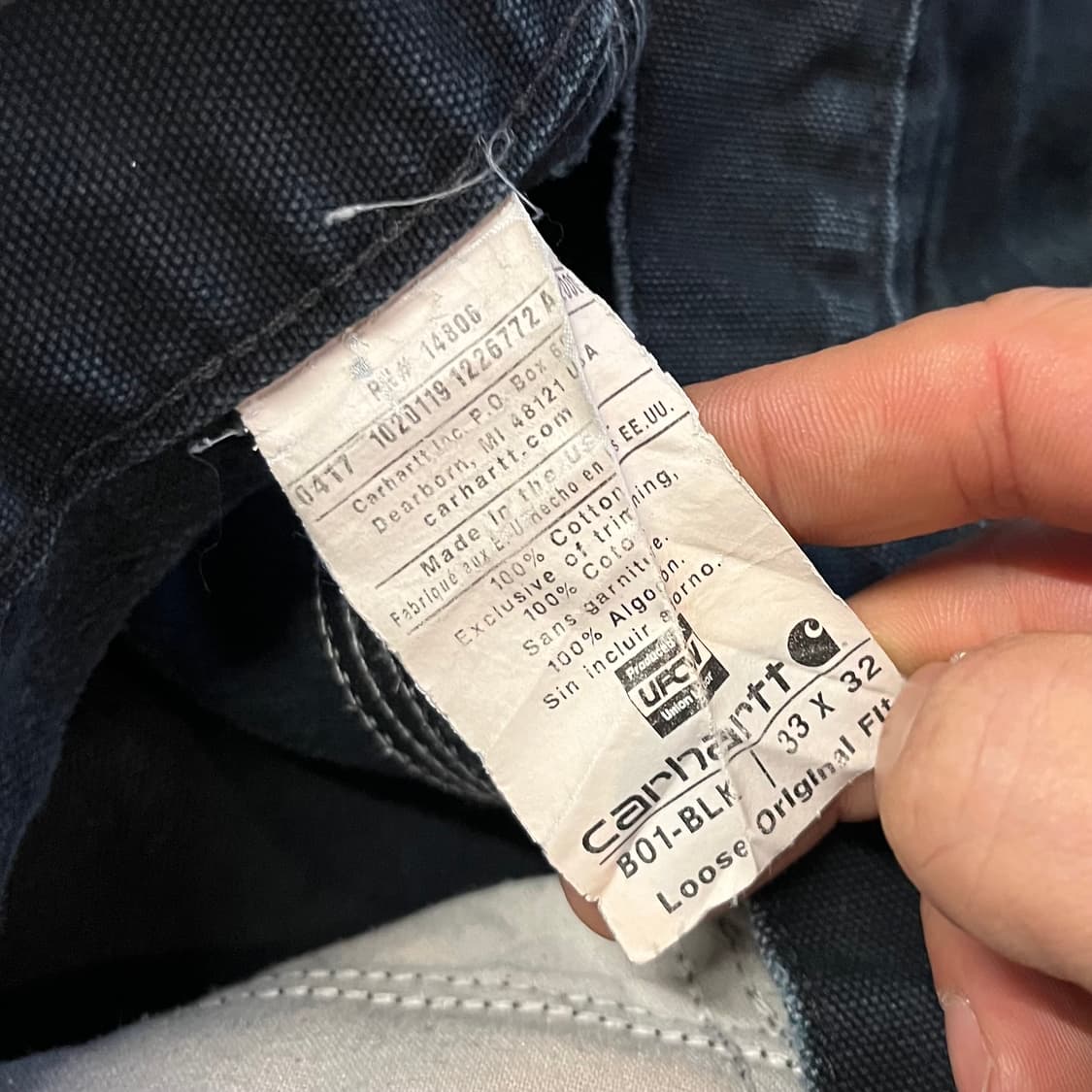 Carhartt 블랙 더블니 팬츠 (32-33“) 상품이미지6