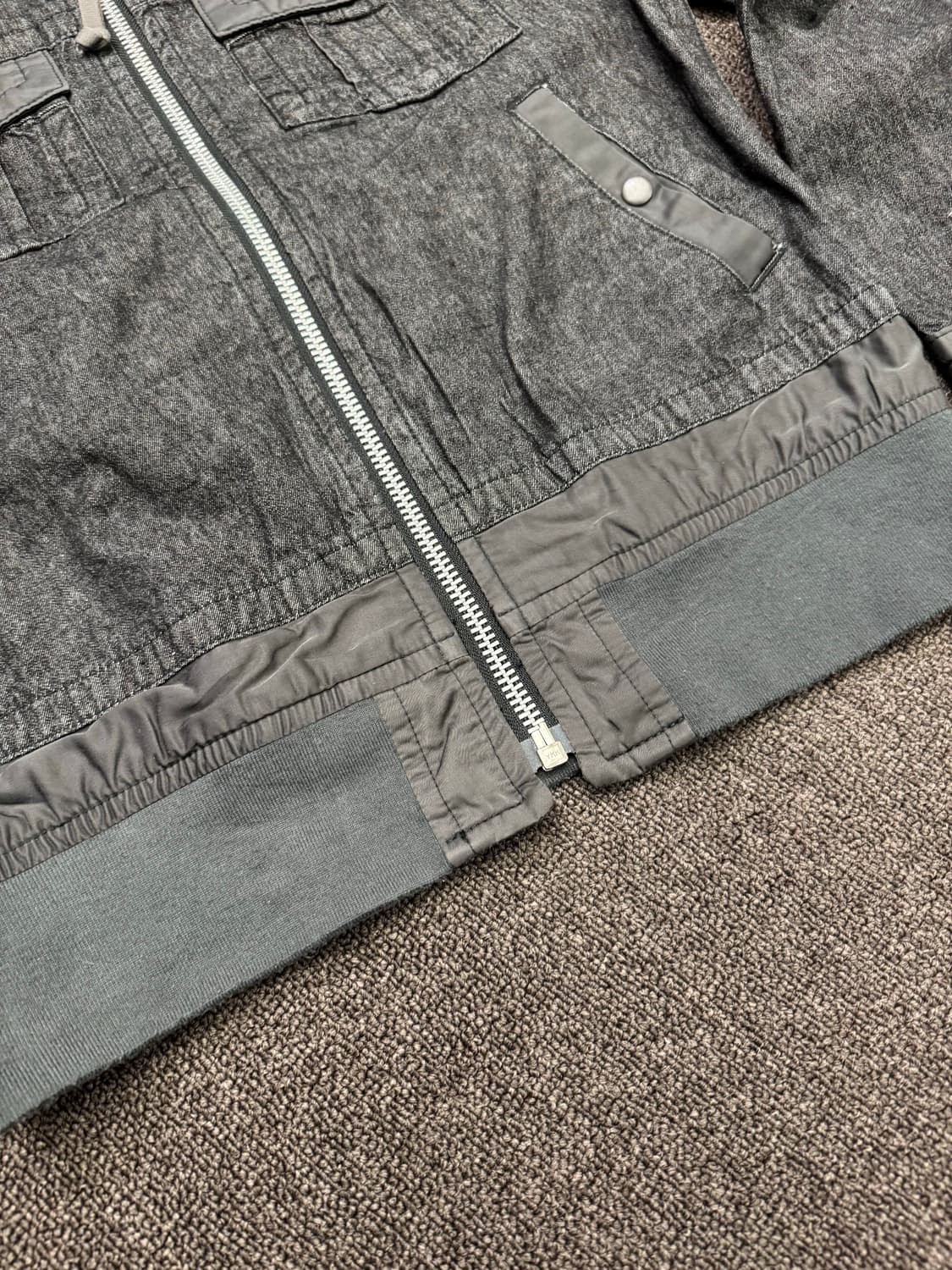 M)AVIREX USA 빈티지TYPE BLUE 흑청 데님 집업 자켓 상품이미지5