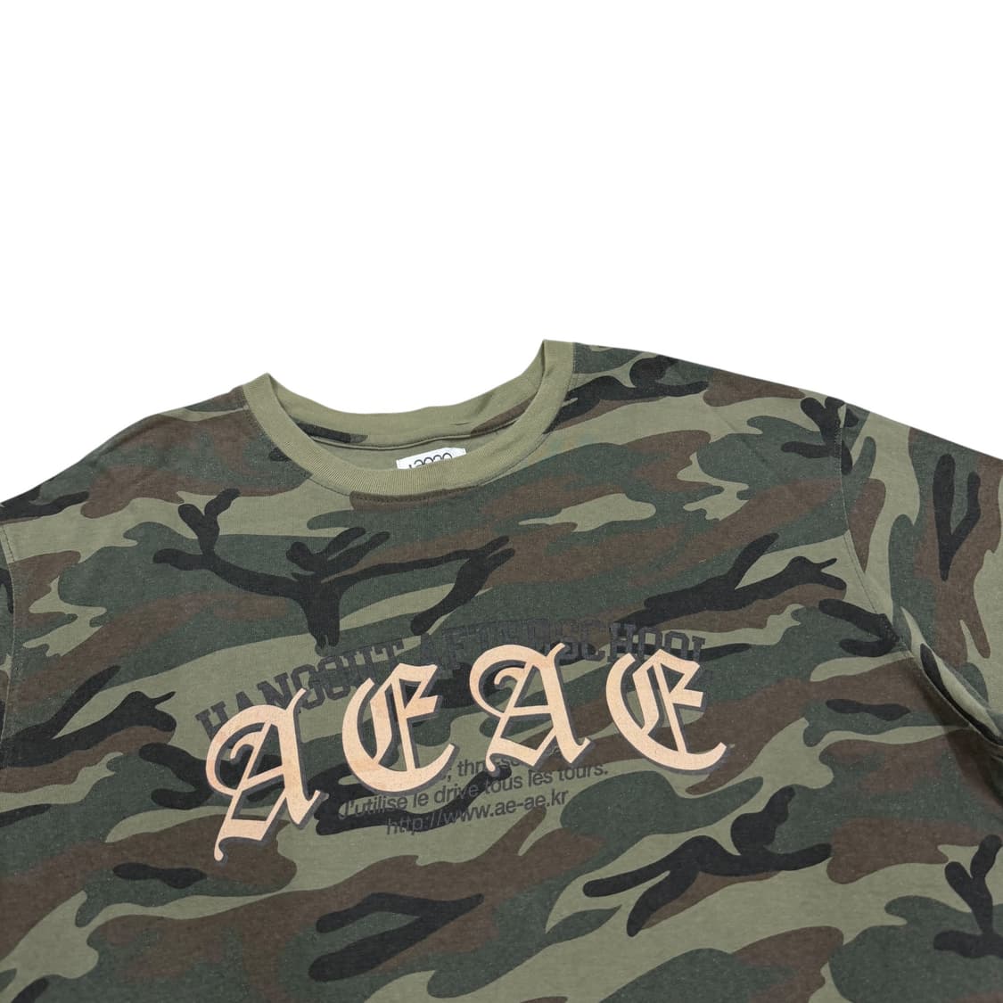aeae 에이에이 고딕 로고 반팔티 카모 1 상품이미지2