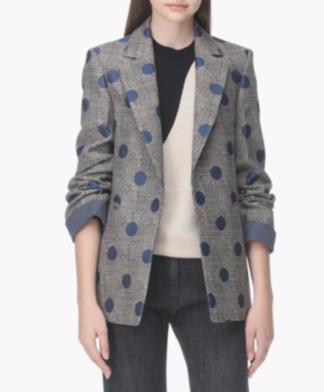 한섬 타임 2018 도트 자켓 55 상태최상 상품이미지1